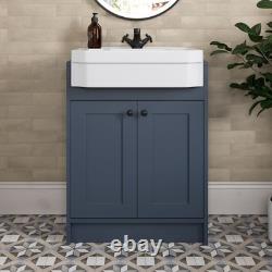 1820mm Vanity Unit Back To Wall Toilet Shelf Storage Combination Blue Furniture