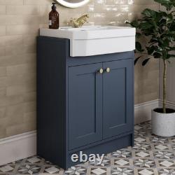 1820mm Vanity Unit Back To Wall Toilet Shelf Storage Combination Blue Furniture