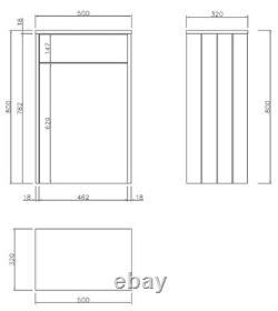 1820mm Vanity Unit Back To Wall Toilet Shelf Storage Combination Blue Furniture