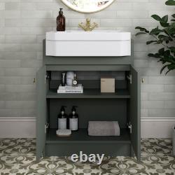 1820mm Vanity Unit Back To Wall Toilet Shelf Storage Combination Green Furniture