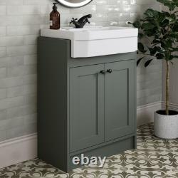 1820mm Vanity Unit Back To Wall Toilet Shelf Storage Combination Green Furniture