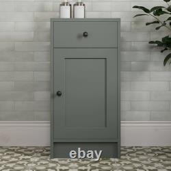 1820mm Vanity Unit Back To Wall Toilet Shelf Storage Combination Green Furniture