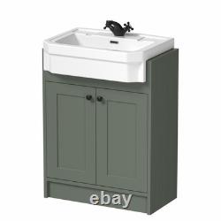 1820mm Vanity Unit Back To Wall Toilet Shelf Storage Combination Green Furniture