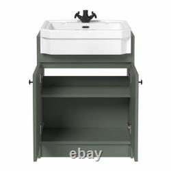 1820mm Vanity Unit Back To Wall Toilet Shelf Storage Combination Green Furniture