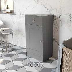 1820mm Vanity Unit Back To Wall Toilet Shelf Storage Combination Grey Furniture