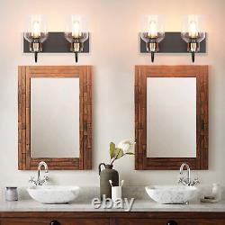 2 Light Bathroom Vanity Fixtures over Mirror Farmhouse Wall Sconce Bath Lighting