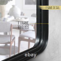 20X30 Inch Rectangle Black Mirror Deep Frame Mirror, Black Vanity Mirror, Black