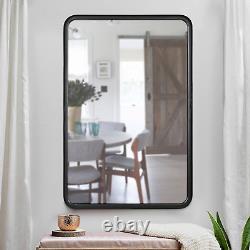 20X30 Inch Rectangle Black Mirror Deep Frame Mirror, Black Vanity Mirror, Black