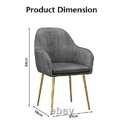 2PCS Dining Chairs Modern Accent Chairs WithRemovable Cushion Makeup Vanity Chair