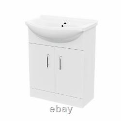 3 Piece Bathroom Suite BTW Toilet Basin Vanity Unit & Bath Ingersly