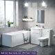 3-piece High Gloss White Bathroom Suite 600mm Vanity, Wc, Btw Toilet & Bath