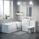 3-piece White Bathroom Suite 600mm Freestanding Vanity, Wc, Btw Toilet & Bath