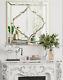 32 Inch Square Wall Mirror Large Rectangle Silver Glass Vanity With Decorative