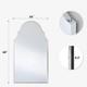 36 Frameless Arch Wall Beveled Bathroom Vanity Mirror With Back Support Panel