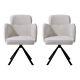 360° Swivel Accent Chair White Teddy Velvet Armchair T-cushion Back Vanity Seat