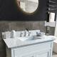37'' Bathroom Vanity Top With Rectangle Undermount Ceramic Sink Back Splash