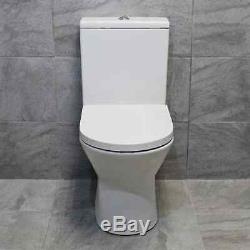 400mm Wall Hung Vanity Unit Basin Sink & RimlessToilet Set En suite Bathroom
