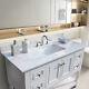 43in Bathroom Vanity Top With Rectangle Undermount Ceramic Sink And Back Splash
