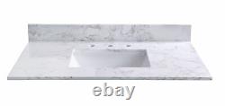43In Bathroom Vanity Top with Rectangle Undermount Ceramic Sink and Back Splash