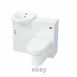450 mm Cloakroom Basin Vanity Cabinet & Back To Wall WC Toilet Suite Ingersly