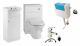 450mm Bathroom Cloakroom Vanity Unit Include Tap Back To Wall Unit & Toilet Pan