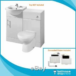 450mm Bathroom Furniture Vanity Unit Cabinet Toilet Basin Back To Wall Cloakroom