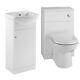 450mm Bathroom Vanity Cloakroom Unit With Back To Wall Unit & Toilet Pan
