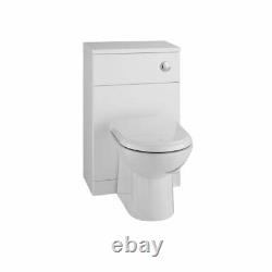 450mm Bathroom Vanity Cloakroom Unit with Back to Wall Unit & Toilet Pan