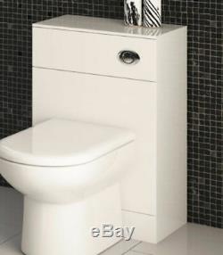 500/330mm WC Vanity Unit Bathroom Cloakroom Back to Wall Furniture White Gloss