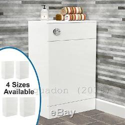 500mm 600mm Classic Back To Wall WC Bathroom Furniture Vanity BTW Unit White