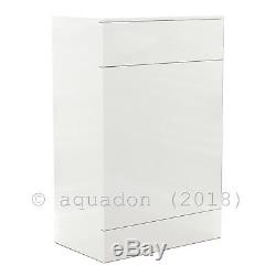 500mm 600mm Classic Back To Wall WC Bathroom Furniture Vanity BTW Unit White