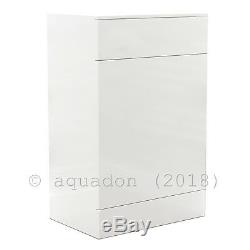 500mm 600mm Classic Back To Wall WC Bathroom Furniture Vanity BTW Unit White