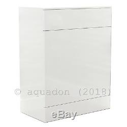 500mm 600mm Classic Back To Wall WC Bathroom Furniture Vanity BTW Unit White