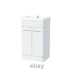500mm White Vanity Cabinet with WC Unit And Rimless Back To Wall Toilet Amie