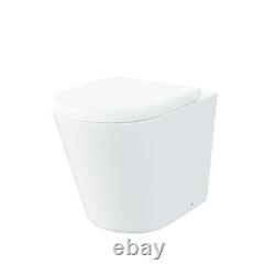 550 mm Basin Vanity Sink Cabinet & Back To Wall WC Toilet Combined Suite