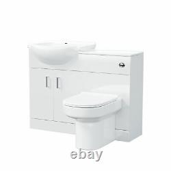 550 mm Cloakroom Basin Vanity Cabinet & Back To Wall WC Toilet Suite Debra