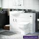 550 Mm Cloakroom Basin Vanity Sink Unit & Back To Wall Toilet Suite Debra