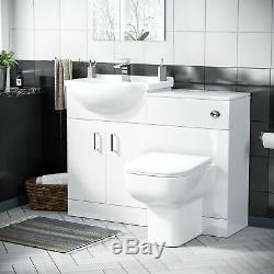 550 mm Cloakroom Basin Vanity Sink Unit & Back To Wall Toilet Suite Debra