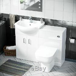 550 mm Cloakroom Basin Vanity Sink Unit & Back To Wall Toilet Suite Ingersly