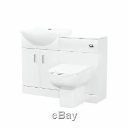 550 mm Cloakroom Basin Vanity Sink Unit & Back To Wall Toilet Suite Ingersly