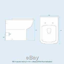 550 mm Cloakroom Basin Vanity Sink Unit & Back To Wall Toilet Suite Ingersly