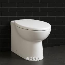 550mm Gloss Grey Vanity Unit & Basin + 500mm WC Toilet Unit Set Bathroom