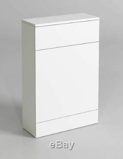600/300mm WC Unit White Gloss Bathroom Cloakroom Vanity Back to Wall Furniture