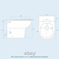 600 mm Basin Light Grey Vanity Cabinet & Back To Wall WC Toilet Suite Nanuya
