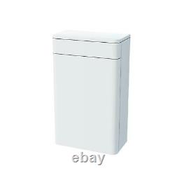 600mm 2 Drawer White Basin Vanity Cabinet + WC Back To Wall Toilet Suite Artum