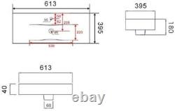 600mm Bathroom Vanity Unit Basin Concealed Cistern Square Toilet WC Gloss White