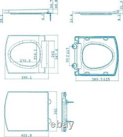 600mm Bathroom Vanity Unit Basin Concealed Cistern Square Toilet WC Gloss White