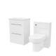 600mm Floor Standing Vanity Unit, Wc Unit & Back To Wall Toilet White