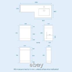 600mm RH Grey Basin Vanity Cabinet and WC BTW Toilet Unit Ason