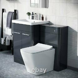 600mm Vanity Basin with Unit WC Unit & Back to Wall Toilet Pan Afern